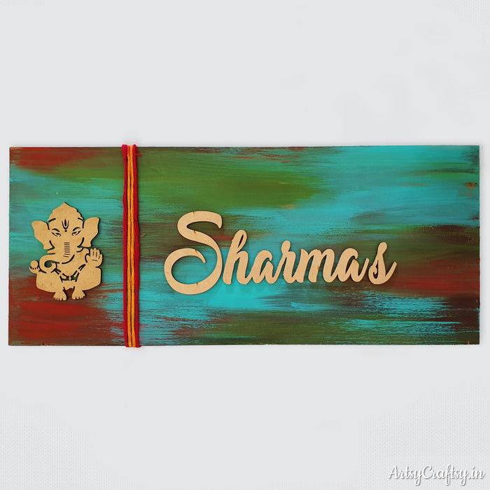 Ganesha Handcrafted Nameplate