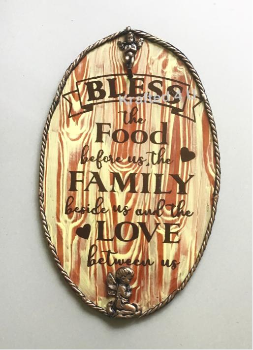 AC-06: Bless the Food  wall plaque