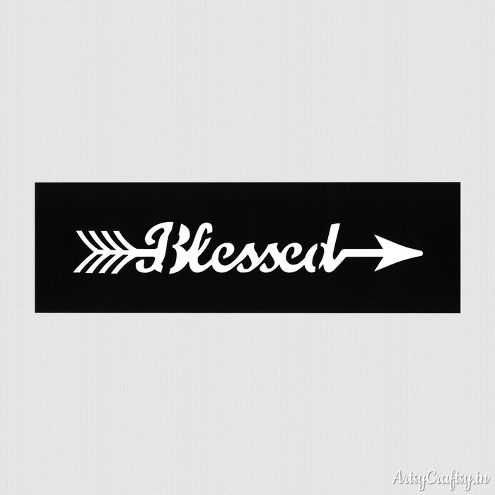 Blessed Arrow Sentiments Stencil