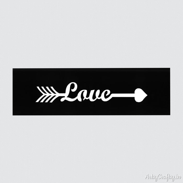 Love Arrow Sentiments Stencil