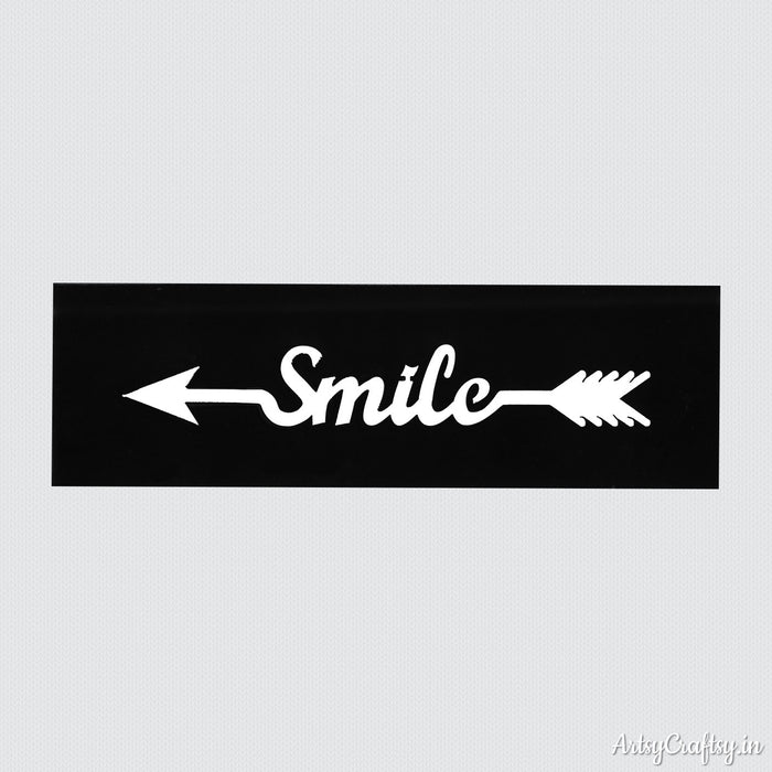 Smile Arrow Sentiments Stencil