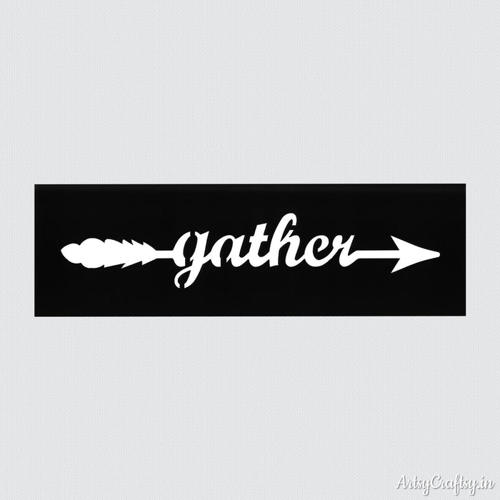 Gather Arrow Sentiments Stencil