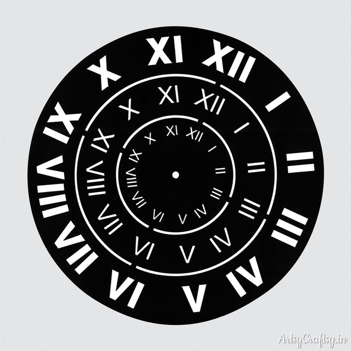 Roman Word Clock Stencil