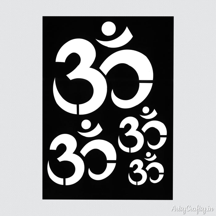 Om aum Sanskrit Stencil