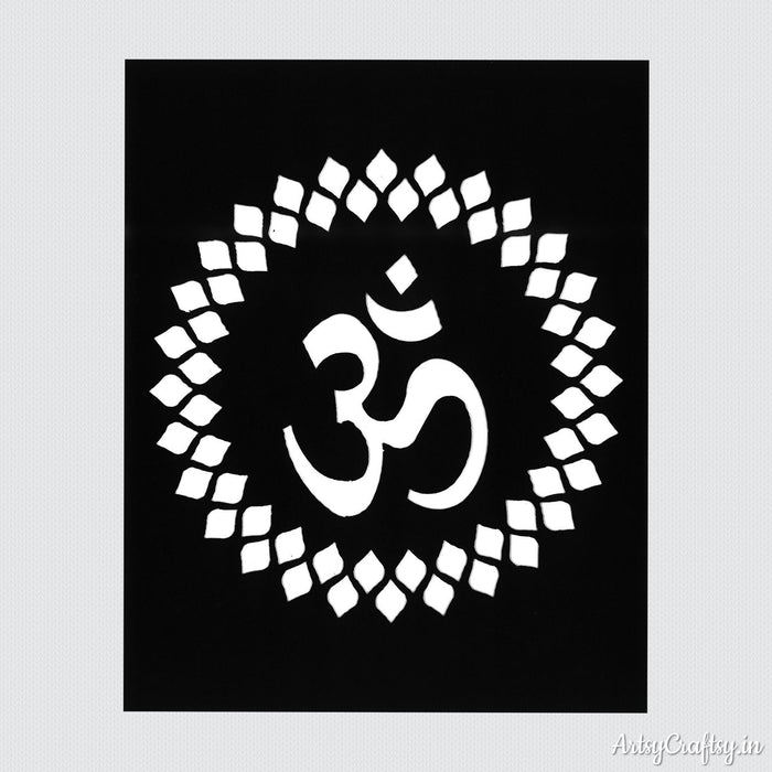 Om Aum Sanskrit Stencil