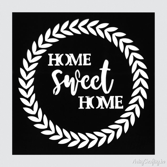 Home Sweet Home Sentiments Stencil