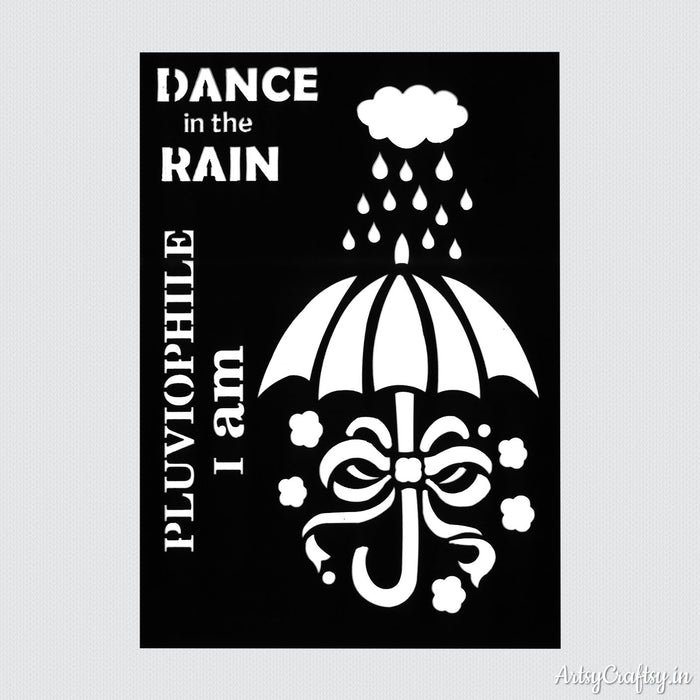Dance in The Rain Decor Stencil