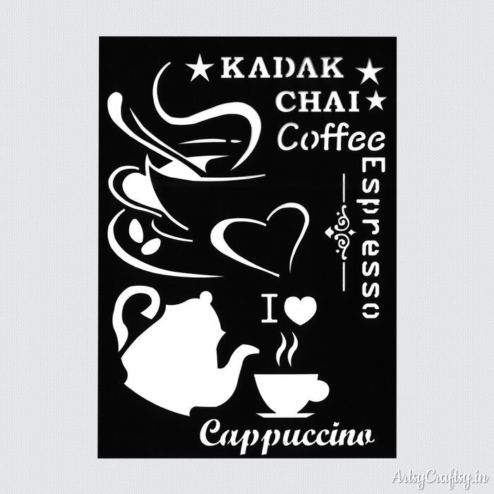 Kadak Chai Coffee Kitchen Stencil