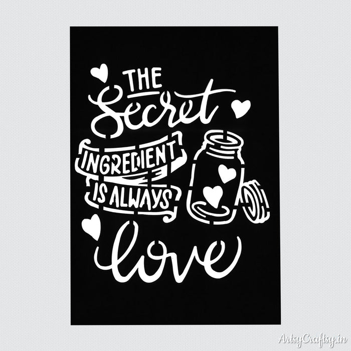 The Secret Love Sentiments Stencil