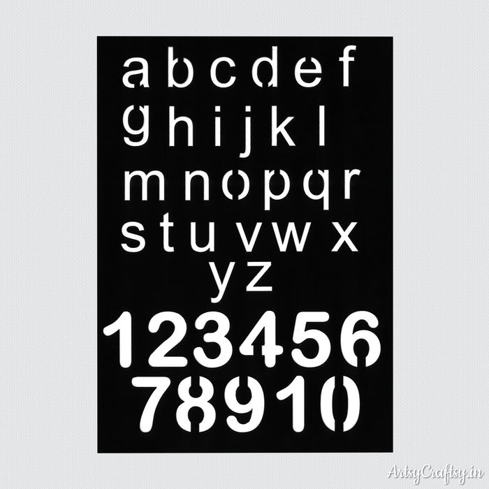 Alphabet Letter and Numeric Stencil