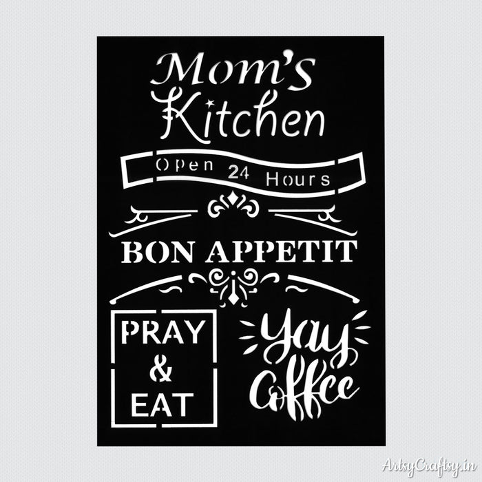 Open 24 Hours Kitchen Stencil