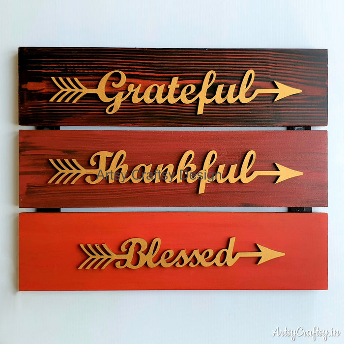 Grateful, Thankful and Blessed Home Decor