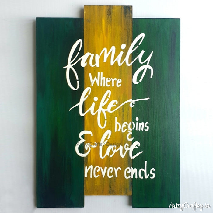 Family Where Life Begins & Love Never Ends Wall Decor