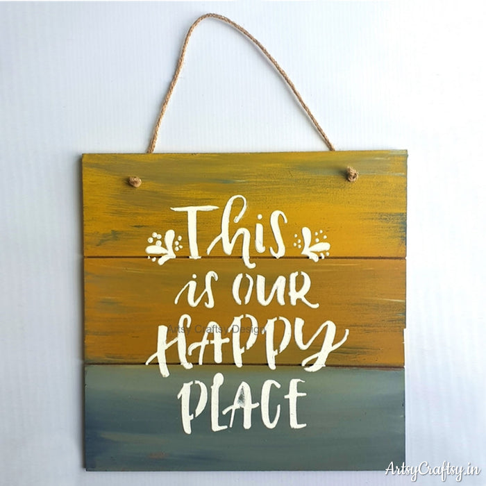 OUR HAPPY PLACE wall hanging decor