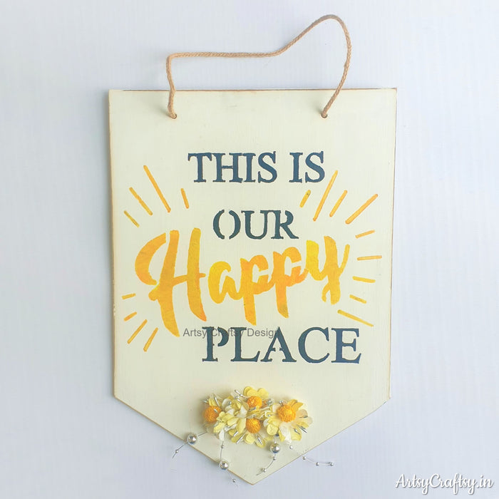 This is Our Happy Place Wall Hanging
