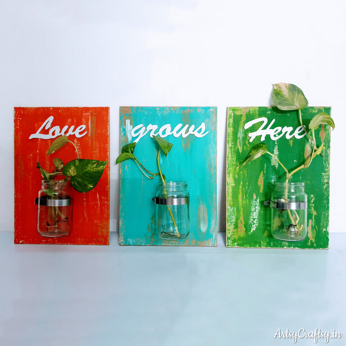 3-set Colourful Wall Hanging Decor with Jar