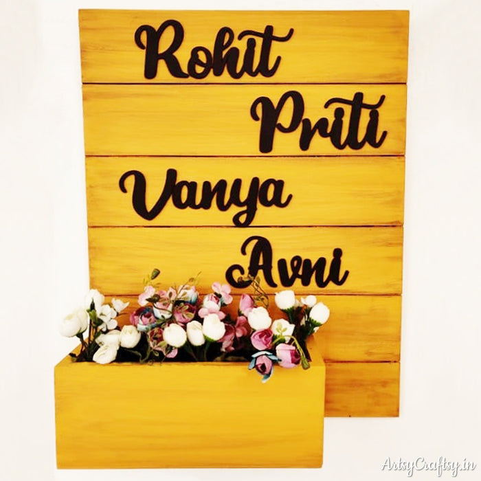 Handcrafted Nameplate with planter