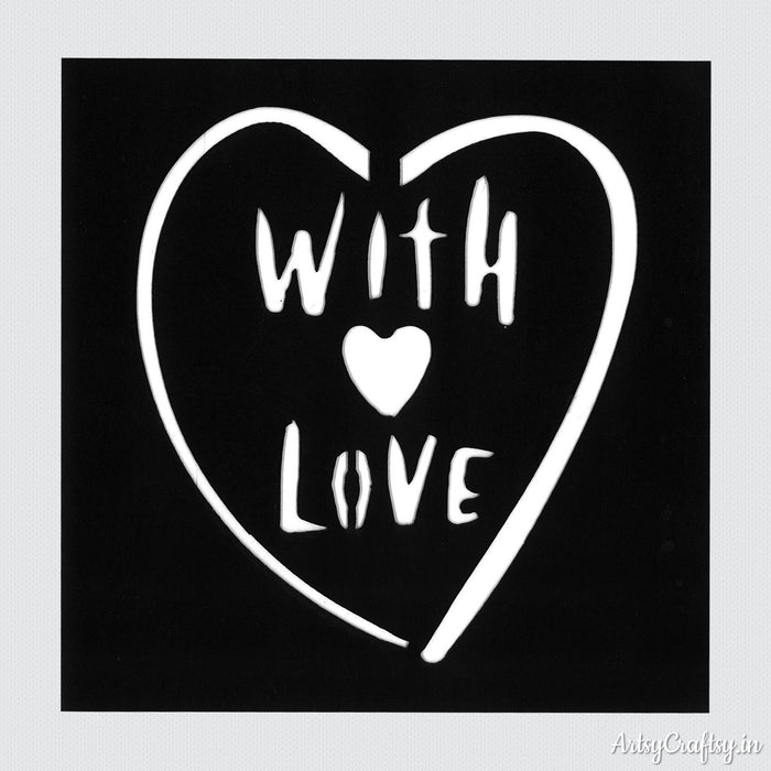 With Love Stencil