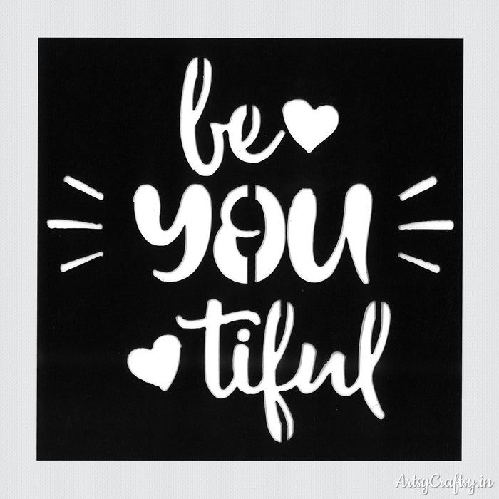 Be You Beautiful Stencil