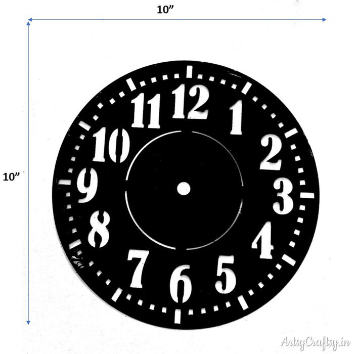 Clock English Number Stencil