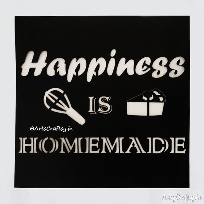 Happiness is Homemade Sentiments Stencil
