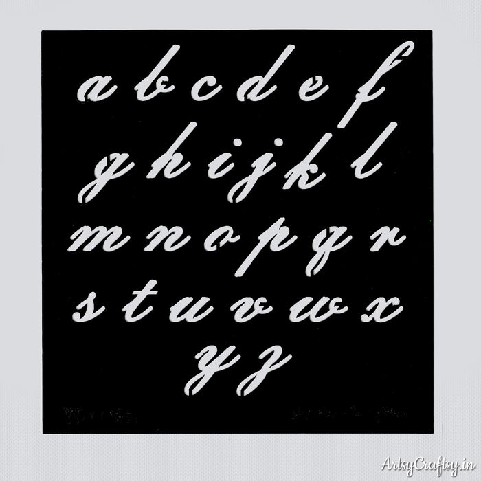 Cursive Alphabet Stencil