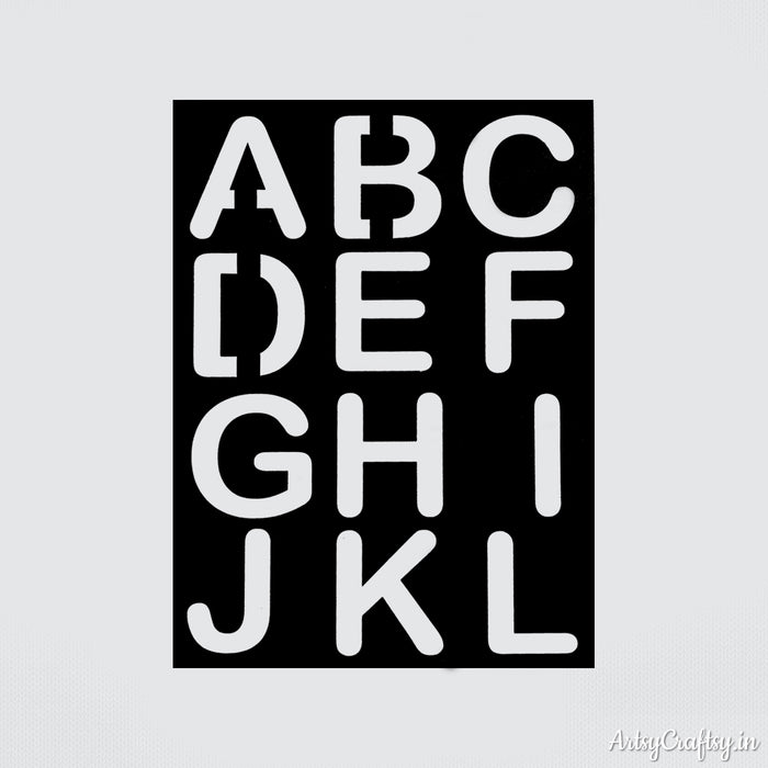 Capital alphabet stencil | Stencils | Artsy Craftsy