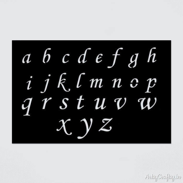 Cursive Bold Alphabet Stencil