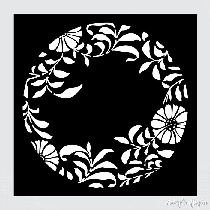 Floral Wreath Stencil | Stencils | Artsy Craftsy
