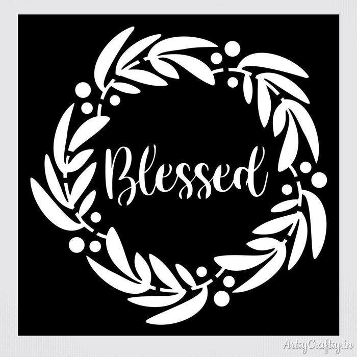 Blessed Wreath Stencil | Stencils | Artsy Craftsy