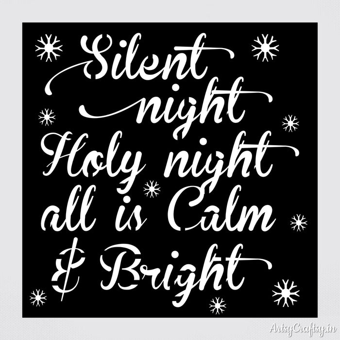 Silent Night Holy Night Stencil | Stencils | Artsy Craftsy