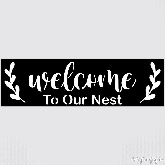 Welcome to our nest Stencil | Stencils | Artsy Craftsy