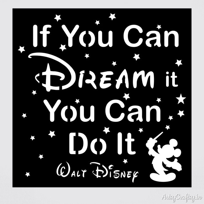 If you can dream it you can do it Stencil | Stencils | Artsy Craftsy