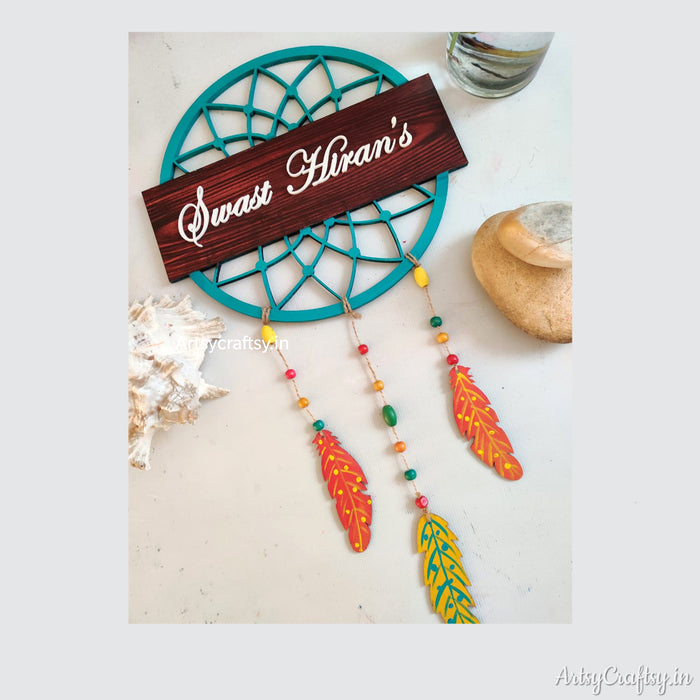 Handcrafted Dream Catcher Nameplate | Nameplate | Artsy Craftsy