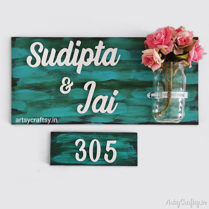 Personalized Handcrafted nameplate  Nameplate  Artsy Craftsy